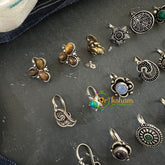 Oxidized german silver Nath – Nose Pins-S667